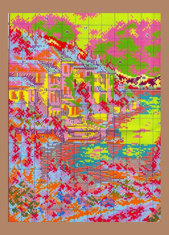 Набір для вишивання за нанесеною на канву схемою "Beautiful view".AIDA 14CT printed, 29*36 см Joy Sunday (313614681)