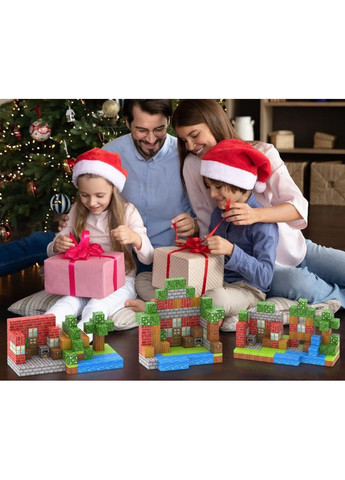 Дитячий магнітний конструктор Minecraft на 100 елементів No Brand Магнітний конструктор (368894055)