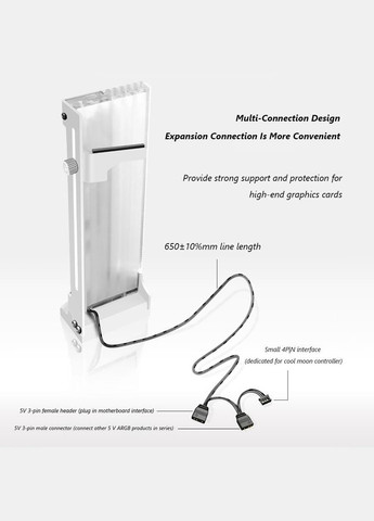 УЦЕНКА! Опора видеокарты COOLMOON CM-GH2 ARGB White No Brand (305066361)