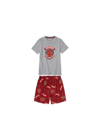 Серая всесезон пижама для мальчика футболка + шорты Pepperts