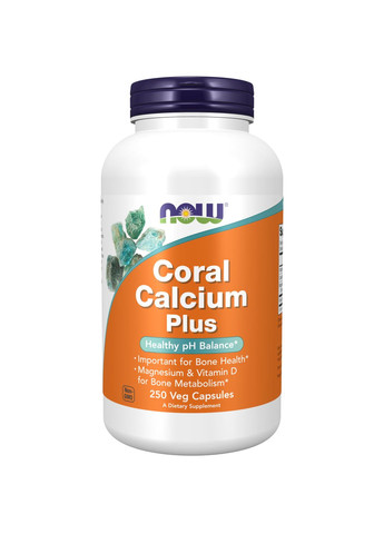 Кораловий кальцій Foods Coral Calcium Plus 250 caps Now (279233507)