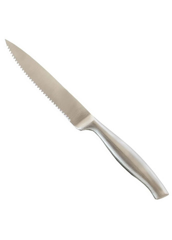 Цельный стальной нож кухонный с зубчиками для мяса 22,5 см No Brand (348096104)