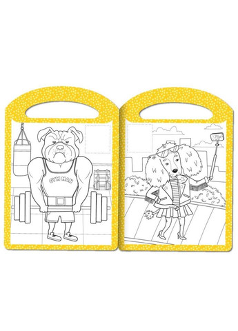 Дитяча розмальовка "Круті собаки та кошенята" РМ-68-01, 16 наліпок No Brand (339779362)