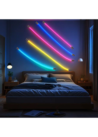 Неонова LED-стрічка USB на 5м Гнучка світлодіодна стрічка з пультом Ribbon RC-16781 RGB Multicolor No Brand (355795996)