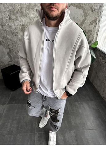 Комбинированная демисезонная бомбер мужской осень весна утепленный No Brand