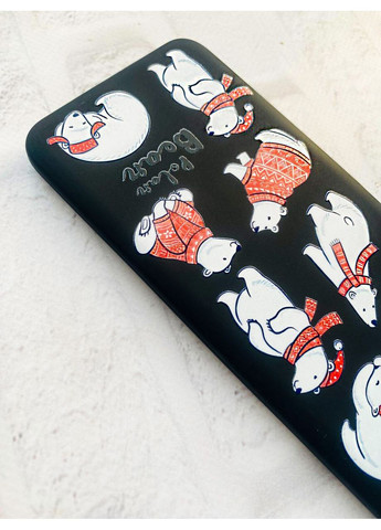 Матовий чорний чохол на Samsung Galaxy A35 (A356) Ведмедики (принт 145) Creative (362964618)