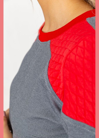 Серо-красное платье, цвет серо-синий, Ager