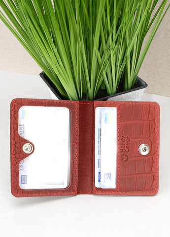 Подарунковий жіночий набір №33 червоний: обкладинка на паспорт та права HandyCover (302211504)