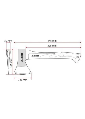Pro. Сокира, ручка з фібергласу 1000 г, 45см (AF-70141000) Alloid (380819531)