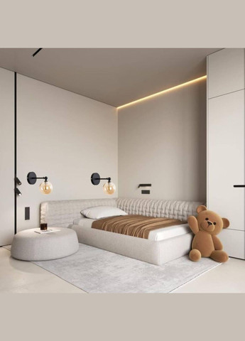 Современное черное бра с кофейным шаром 10см (61-W100F-1 BK+BR) No Brand (370070054)