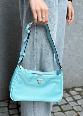 Женская сумка багет GUESS голубая No Brand (303056806)