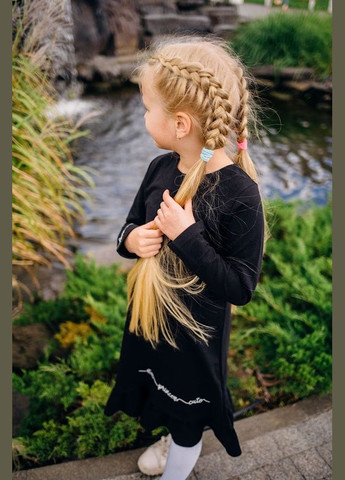 Чёрное платье для девочки hc (h001-6004-057-33-2) No Brand (290112500)