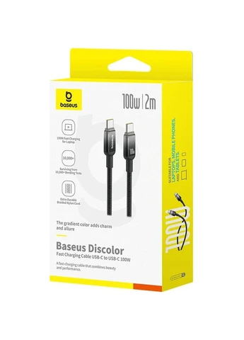 Кабель Discolor Series Fast Charging Cable USB Type-C to USB Type-C 100W 1 м Cluster Black (P10374902111-00) Baseus (399513405)