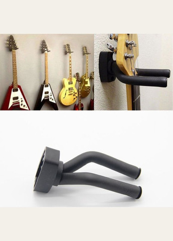 Настенный держатель для гитары скрипки и укулеле из металла с амортизирующим покрытием EVA черного цвета No Brand (346122749)