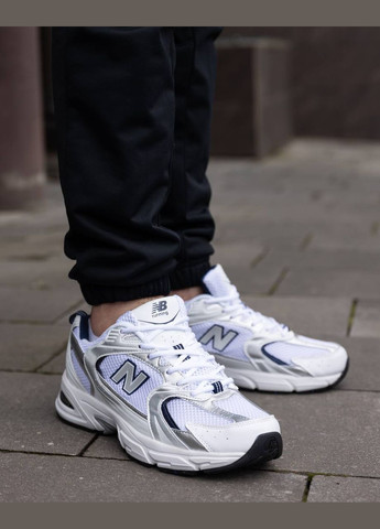 Белые демисезонные кроссовки мужские new balance nd No Brand 530 White Blue