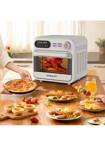 Аэрофритюрница для жарки без масла с функцией духовки аэрогриль мультипечь электропечь 18 л духовка с таймером (FS341) Sokany (361385247)