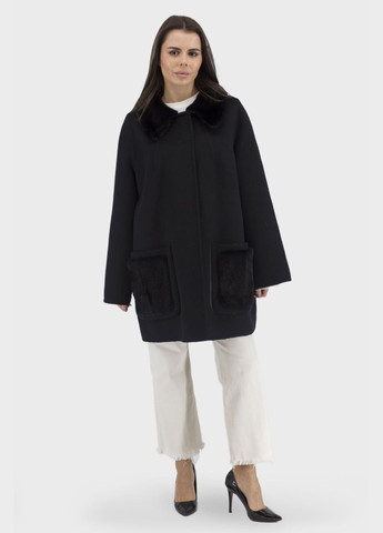 Черное демисезонное Женское пальто Ferrucci (, ), 29674 No Brand