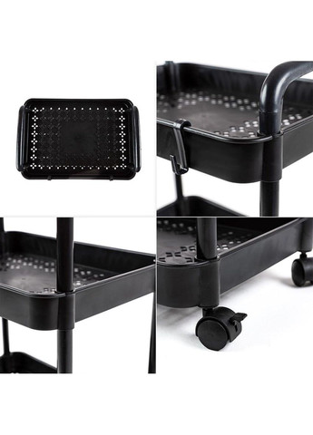 Этажерка мобильная пятиярусная универсальная пластиковая черная 41*25*127см SW-00002109 Sticker Wall (323136679)