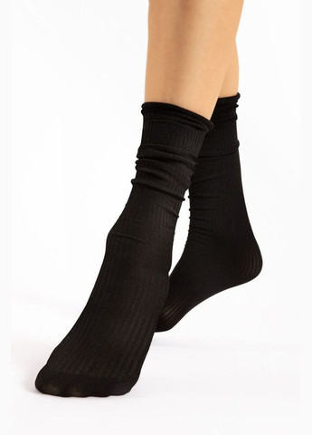 Удлиненные носки в полоску Fiore cool milk g1169 black (292301152)