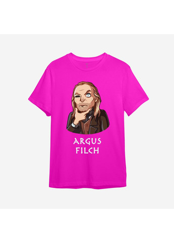 Рожева демісезонна дитяча футболка з принтом "argus filch". гаррі поттер (10520427825) ТiШОТКА