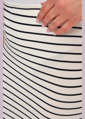 Спідниця жіноча білого кольору в смужку Let's Shop (333799109)