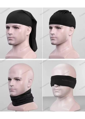 Rockbros универсальный баф,маска на лицо,балаклава цвет черный однотонный черный спортивный производство - Китай
