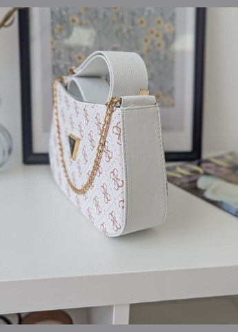 Сумка жіноча багет білий з ланцюгом No Brand (322464274)