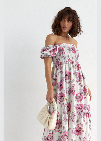 Комбінована сукня з квітковим принтом No Brand