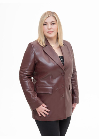 Женский кожаный плащ Fabio Monti на пуговицах демисезон (325700911)