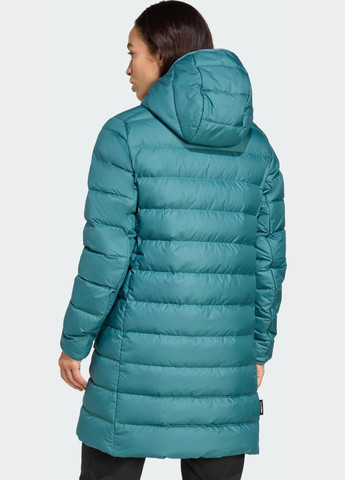 Зелена демісезонна пухова парка terrex multi light hooded 2.0 adidas