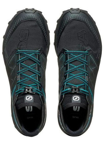 Комбіновані всесезон кросівки чоловічі spin st чорний-бірюзовий Scarpa