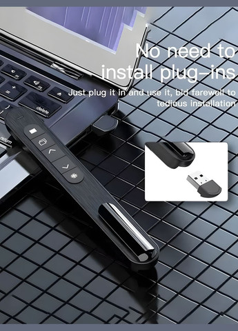 Багатофункціональний бездротовий презентер 2.4 G лазерна указка дистанційна No Brand (327400513)