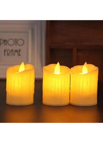 Набор свеч светодиодных Plastic Dancing на батарейках 12 шт. Flame (291424588)