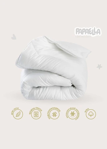 Дитяча зимова ковдра у ліжечко біла Comfort PAPAELLA 8-8723*005 IDEIA (319174827)