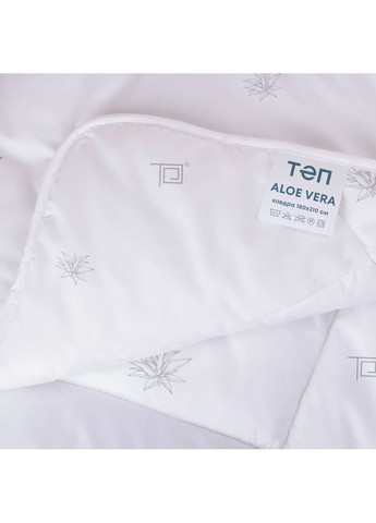 Всесезонное одеяло евроразмер 200*210 см, 350 гр/м2 гипоаллергенное с пропиткой алоэ вера Белое (11840200210) ТЕП (362537644)