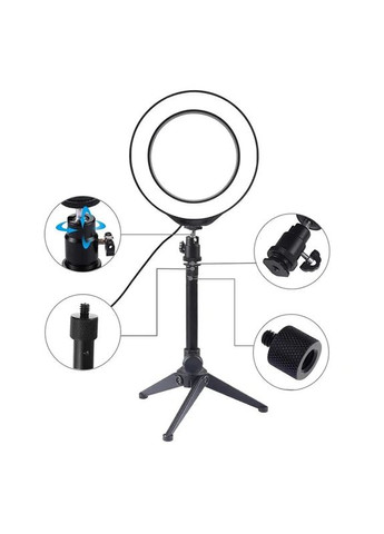 Кольцо Фото Лампа 12см с Штативом Триподом Подсветка Кольцевая для Блогера ST-CC12 Clefers (300694618)