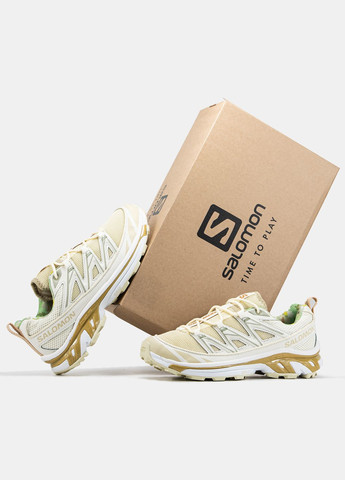 Кроссовки женские Salomon XT-6 Expanse white beige | Саломон ХТ-6 Экспанс белые бежевые No Brand белые демисезоны (315761811)