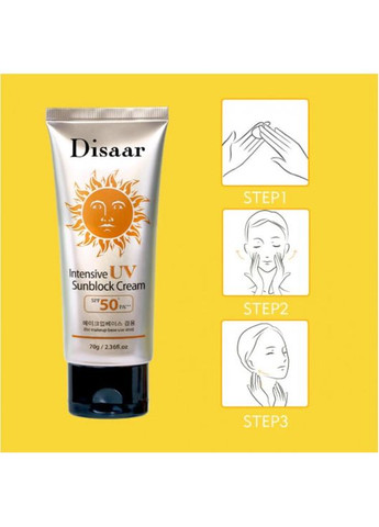 Disaar Сонцезахисний крем Intensive UV Sunblock Creme SPF 50 PA+++, 70 г — Крем, Китай (350349789)