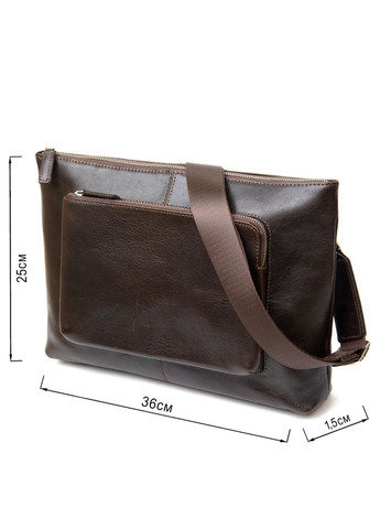 Сумка для ноутбука та документів шкіряна коричнева розмір 36х25х1,5 см 11438 Grande Pelle (362418267)