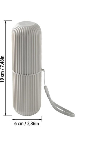 Портативний тримач для зубної пасти для кемпінгу подорожей і дому Сірий No Brand (341730305)