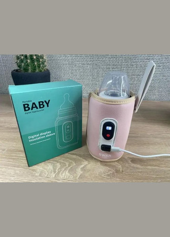Подогреватель термос для бутылочек водонепроницаемый портативный розовый Swan Baby 2.0 (304029993)