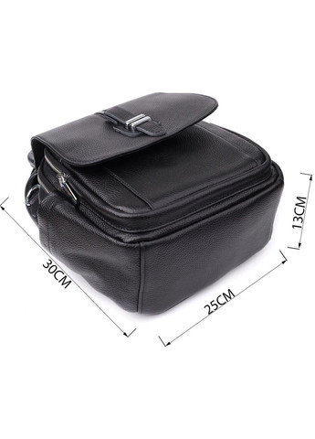 Рюкзак жіночий з натуральної шкіри 10 л міський маленький Чорний 39544 Vintage (355884775)