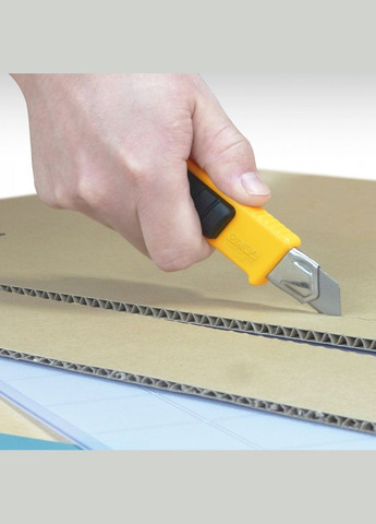 Ніж L-2, лезо 18 мм, механізм фіксації леза з коліщатком, дозуюче зусилля зажиму (11604) Olfa (295031494)