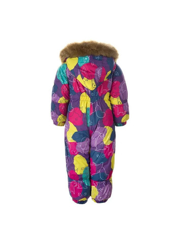 Лілова дитячий зимовий комбінезон keira, р.104, ліловий з принтом () Huppa 31920030-14753-104
