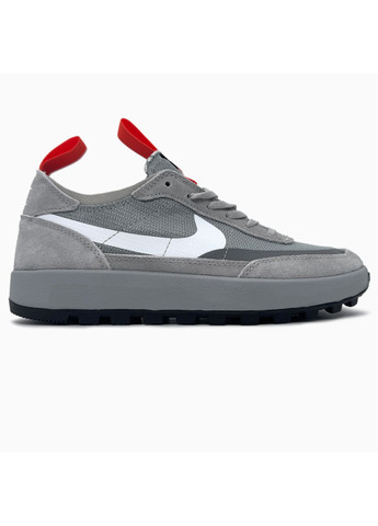 Білі Осінні кросівки чоловічі nike craft x tom shachs gray / white найк No Brand