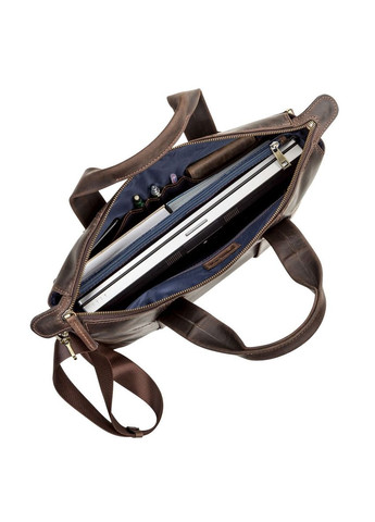 Чоловіча шкіряна сумка для документів із двома відділеннями вінтажна коричнева (sku_11105) No Brand (328922738)