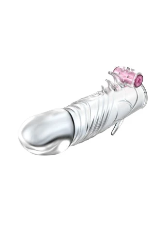 Насадка Penis sleeve with vibration Crystal Прозрачная CherryLove LyBaile (282963037)