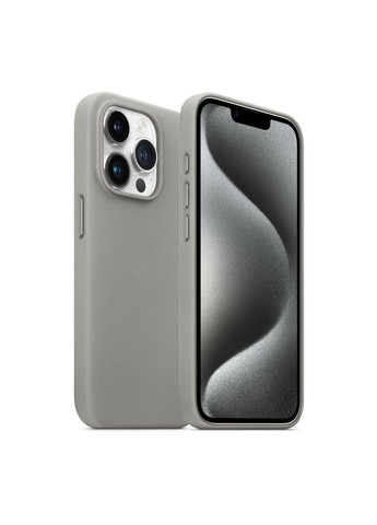 Чехол FAKE Leather Case для Apple iPhone 15 Pro Grey (ARM76301) ArmorStandart (327886212)