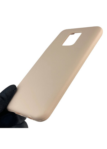 Чохол для Redmi Note 9 Pro силіконовий з мікрофіброю нековзний на сяомі редмі нот 9 про пудровий Xiaomi (366387849)