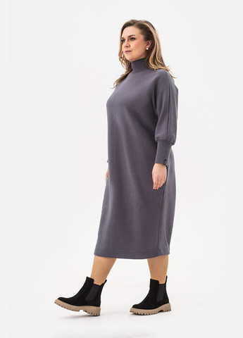 Серое платье brenda Garne однотонное